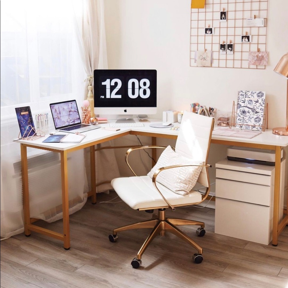 L shape office desk
